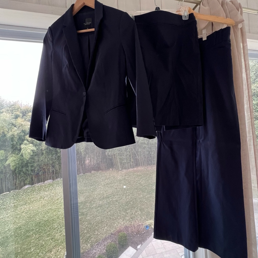 The Limited Collection women's suit skirt, pants and blazer-tall 2 dark blue